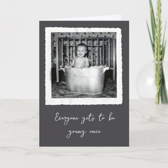 Födelsedag för att hämta gamla bilder från Baby Kort (Framsida)