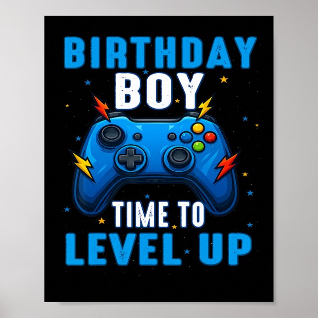 Födelsedag för att jämna ut spelvideospel 7 Y Poster (Framsidan)