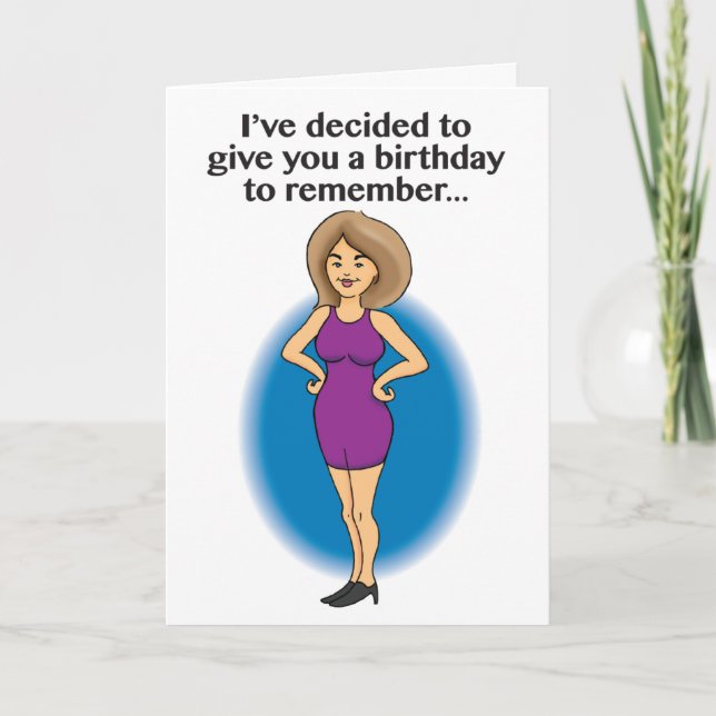 Födelsedag för att komma ihåg kortet kort (Framsida)