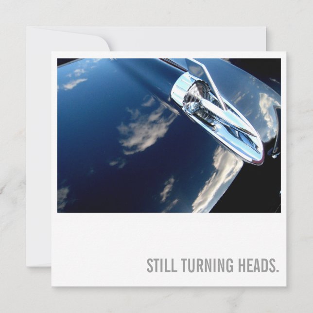 Födelsedag för bil-Älskare-75:e - svänghuvuden Inbjudningar (Framsida)