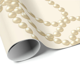Födelsedag för bröllop för Pearly pärlaelfenben Presentpapper