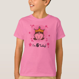 Födelsedag för brunettPrincess6e T-shirt