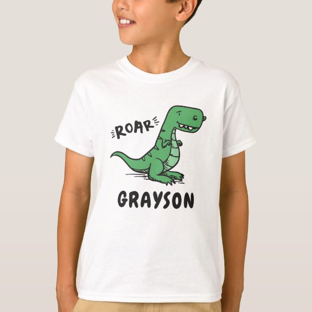 Födelsedag för DinosaurT-Rex känd T-tröja T Shirt (Framsida)