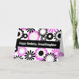 Födelsedag för en sondotter, ljusa flowers. kort
