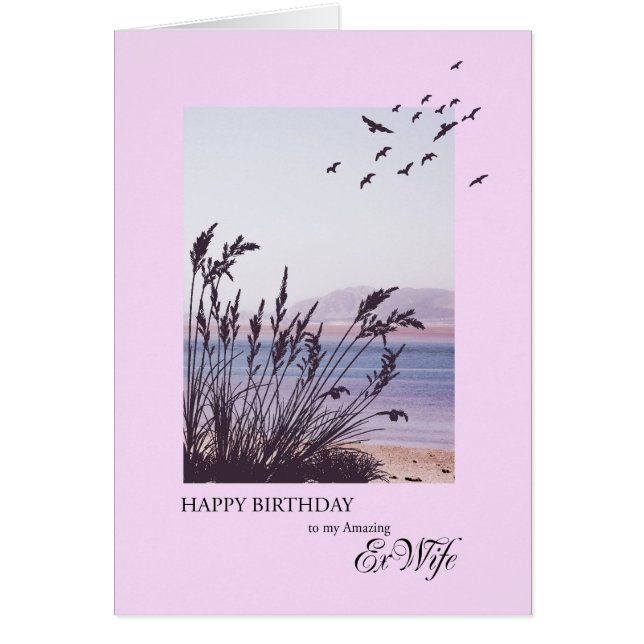 Födelsedag för Ex-fru, havsbottnen Hälsningskort (Framsidan)
