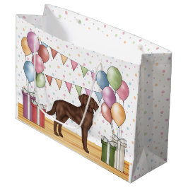 Födelsedag för färgglad hund av rasen Chocolate La