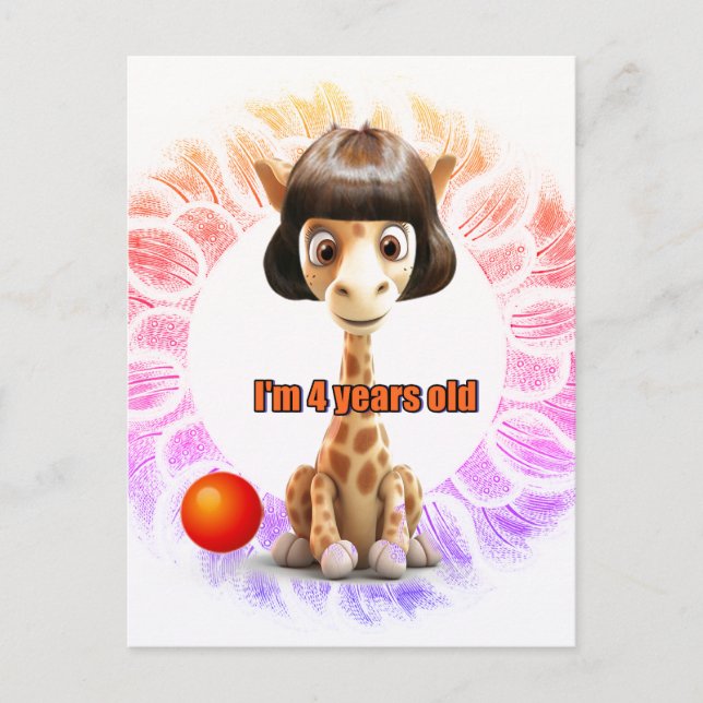 Födelsedag för flickor vykort (Framsida)