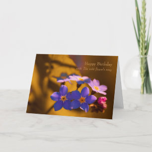 Födelsedag för förgätmigejvildblommasång CC0262 Kort