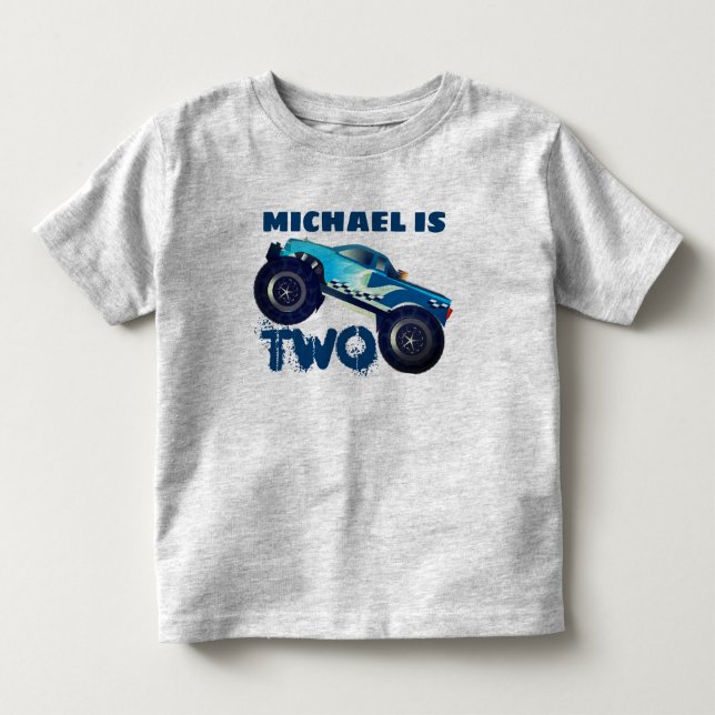 Födelsedag för gigantisk lastbil för personlig 2nd tee shirt (Framsida)