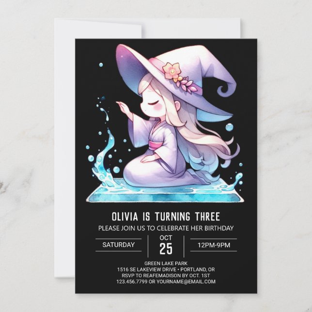 Födelsedag för guiden Minimalist Lycklig Inbjudningar (Framsida)