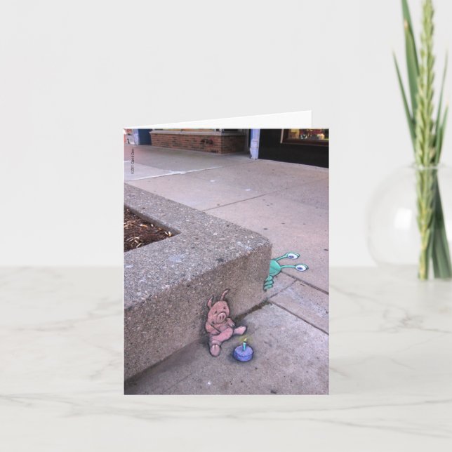 födelsedag för hälsningskort för överraskning för  kort (Framsida)