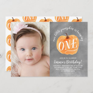 Födelsedag för höst för svart tavlanedgångpumpa inbjudningar