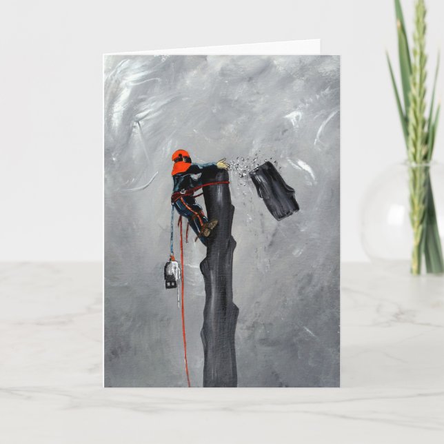 Födelsedag för julklapp för trädkirurgArborist Helgkort (Framsida)