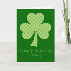 Födelsedag för klöverpolka dotsst patricks day kort