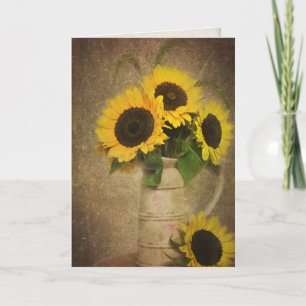 födelsedag för kompis solblommor kort