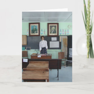 Födelsedag för lärare, enrumsskola kort