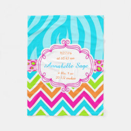 Födelsedag för Leopardsebrasparre Fleecefilt