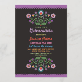 Födelsedag för mexikan för Fiesta för Quinceanera Inbjudningar