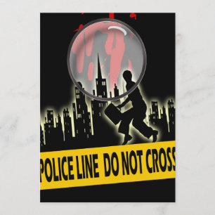 Födelsedag för middag för mordgåtamisstänkt person inbjudningar