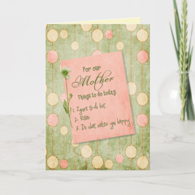 födelsedag för mor från ungar kort (Framsida)