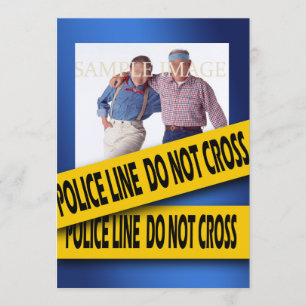 Födelsedag för mordgåtablått inbjudningar