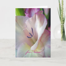 Födelsedag för Nana, Rosa Gladiolus, makrofoto