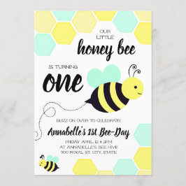 Födelsedag för neutralt för honungbigender första inbjudningar