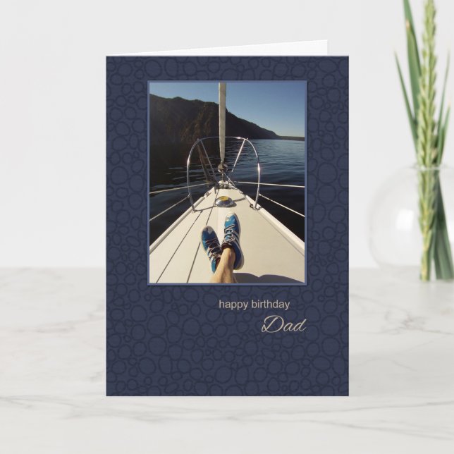 Födelsedag för Pappa-segelkort Kort (Framsida)