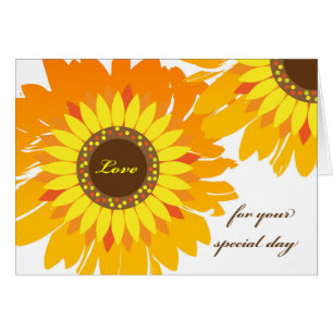 Födelsedag för partner, Bright Sunblommor Hälsningskort