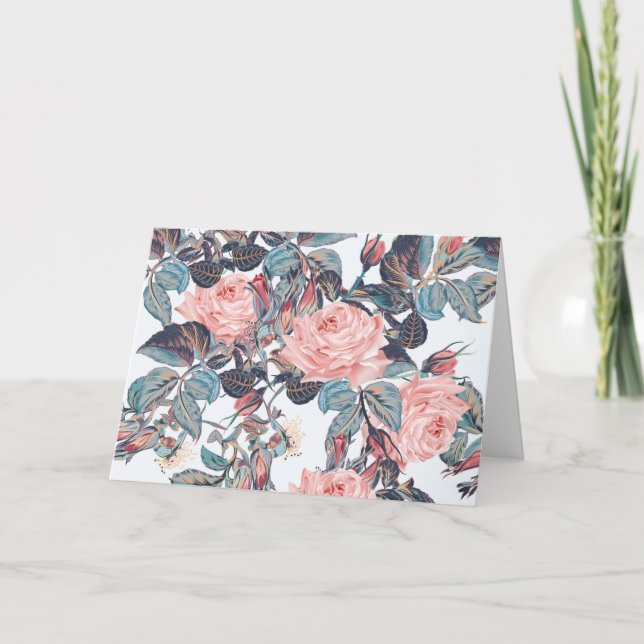 födelsedag för persiko-färgad ro kort (Framsida)