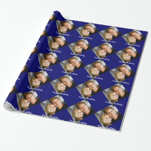 Födelsedag för personligfotofamilj presentpapper