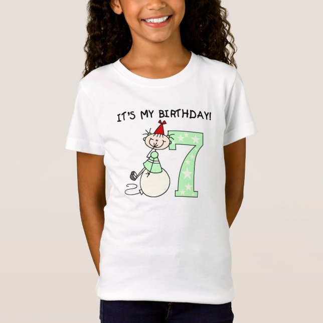Födelsedag för pinneflicka7:e tee shirt (Framsida)