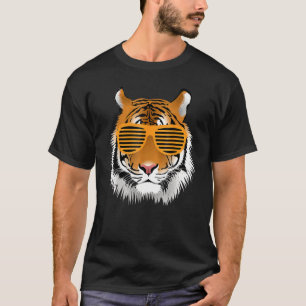 Födelsedag för pojkens Coola Tigerstrimmade djurte T Shirt