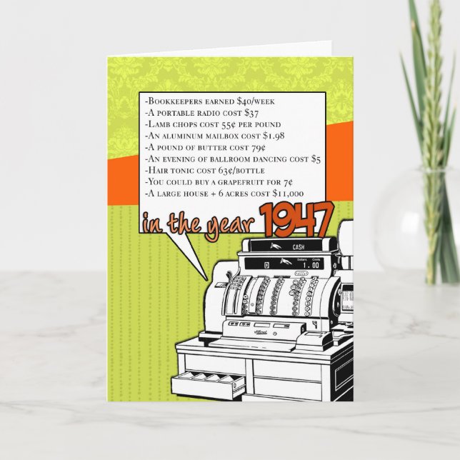 Födelsedag för roliga fakta - levnadskostnad i kort (Framsida)