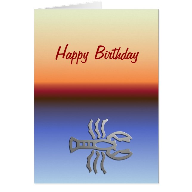 Födelsedag för solnedgång för hälsningskort (Framsidan)