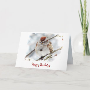 Födelsedag för trädSparrow Kort