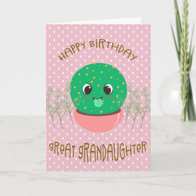 Födelsedag för Underbar farmaceut med Cute Cactus Kort (Framsida)