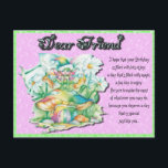 Födelsedag för vänlig älva vykort<br><div class="desc">Medans e-kort är bra i denna värld av teknik, finns det ingenting som är lika personligt som det personliga tillskottet! Post-a-Card av Ebbymoo är ett ekonomiskt sätt att skicka ett speciellt och personligt meddelande för födelsedag, årsdag, lycka till, vänskap och många andra tillfällen. Skicka en till någon du bryr dig...</div>