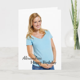 Födelsedag Foto Moderskap Gravid Mamma Anpassnings Kort
