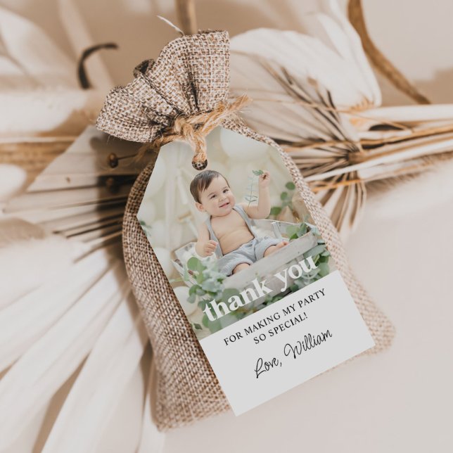 Födelsedag Foto Tack Presentetikett (Skapare uppladdad)