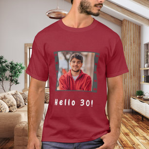 Födelsedag fotofilm hej killes manar red anpassnin t shirt