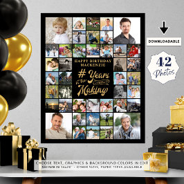 Födelsedag Fotokollage YEES IN THE SKAPAR Fototryck