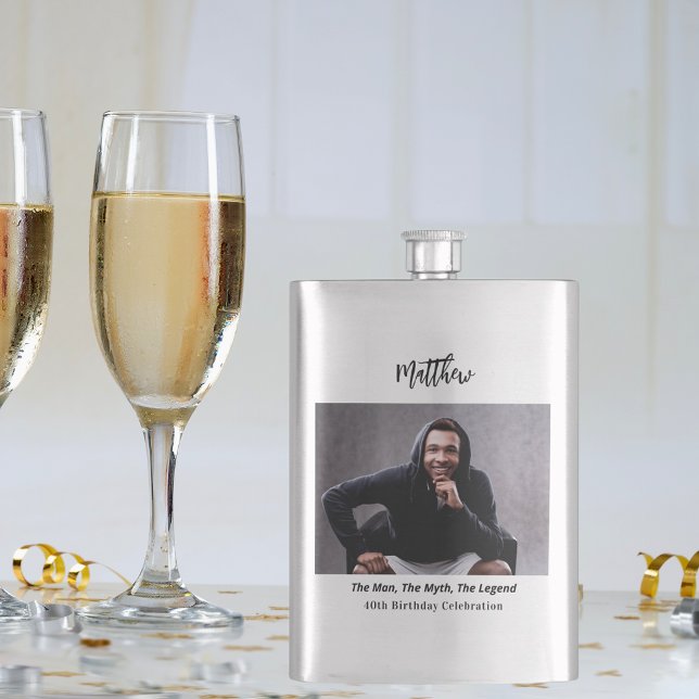 Födelsedag fotoman myth legend namn roligt fickplunta (Skapare uppladdad)