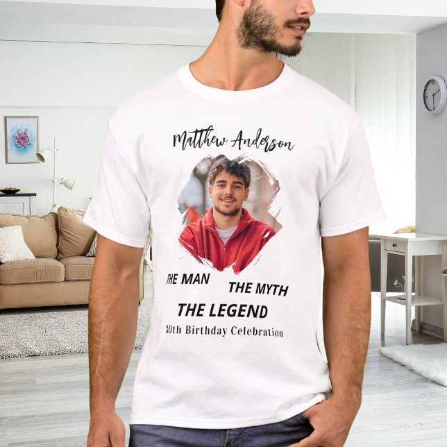 Födelsedag fotoman myth legend namn roligt t shirt (Skapare uppladdad)