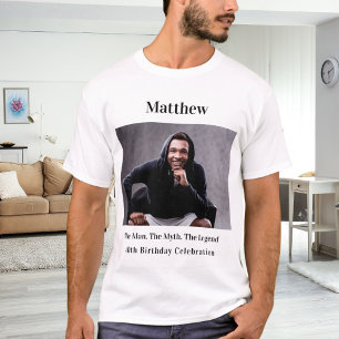 Födelsedag fotoman myth legend namn roligt t shirt