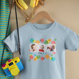 Födelsedag Foton och Polka dots Anpassningsbar Åld T Shirt