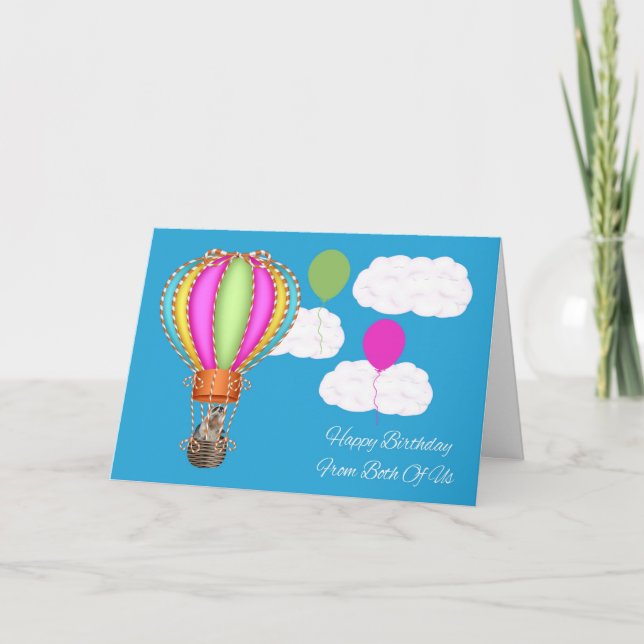 Födelsedag från båda hälsningskortet kort (Framsida)