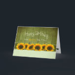 Födelsedag - Friend - Solblommor och fjärilar Kort<br><div class="desc">Se samma bild för andra kategorier och så vidare,  inklusive mors dag och födelsedagar och uttryck</div>