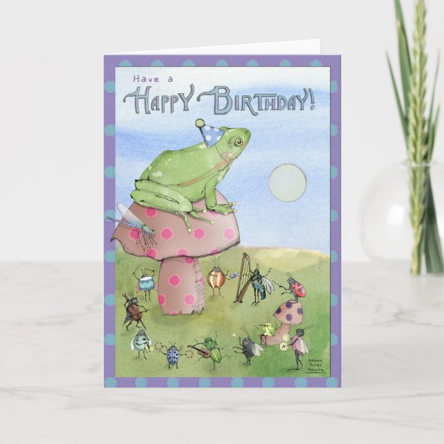 Födelsedag Frog Kort (Framsida)