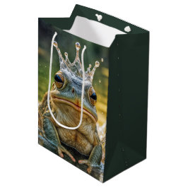 Födelsedag Frog Wearing a Vatten Stänk Krona